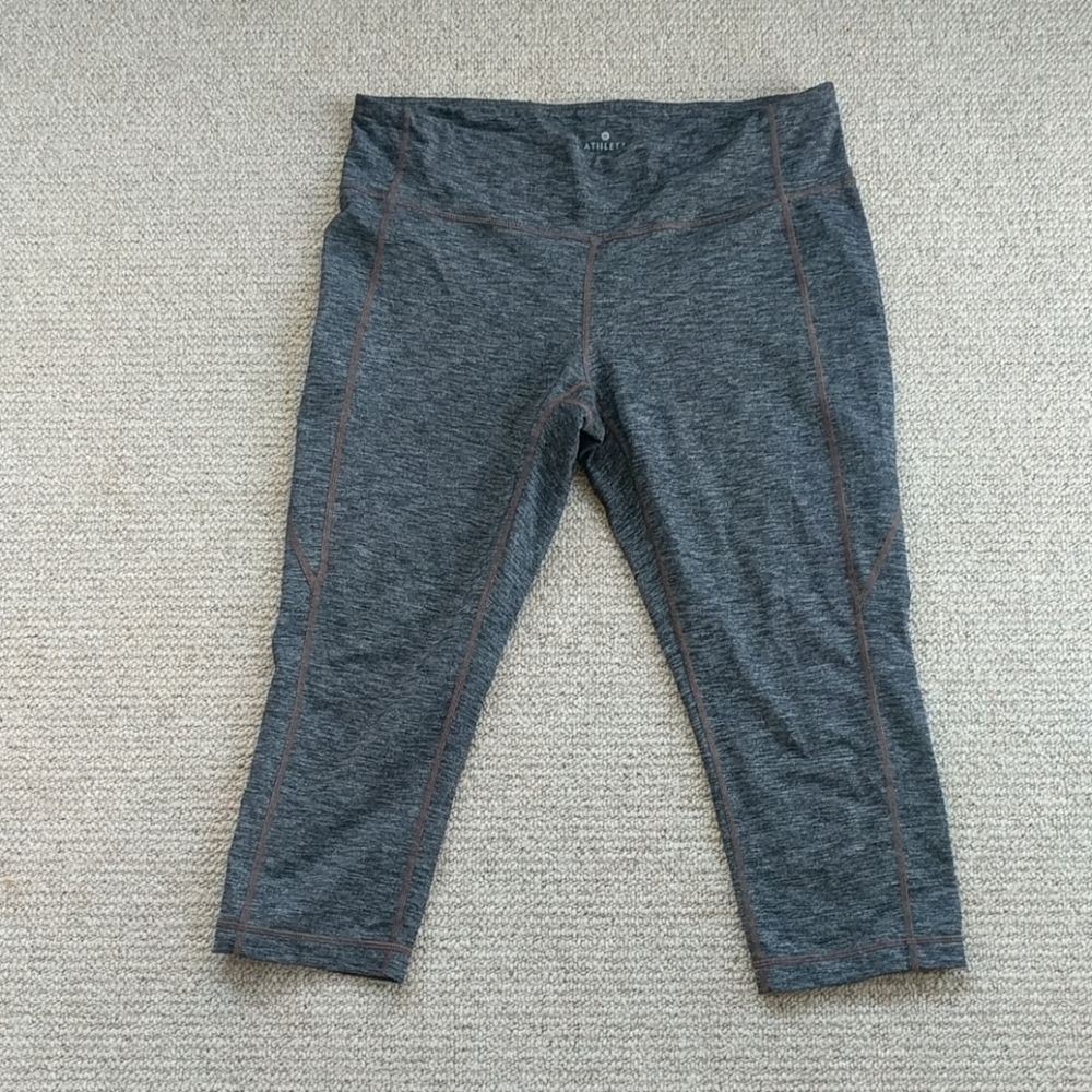 Athleta Grey Cropped Leggings - XL